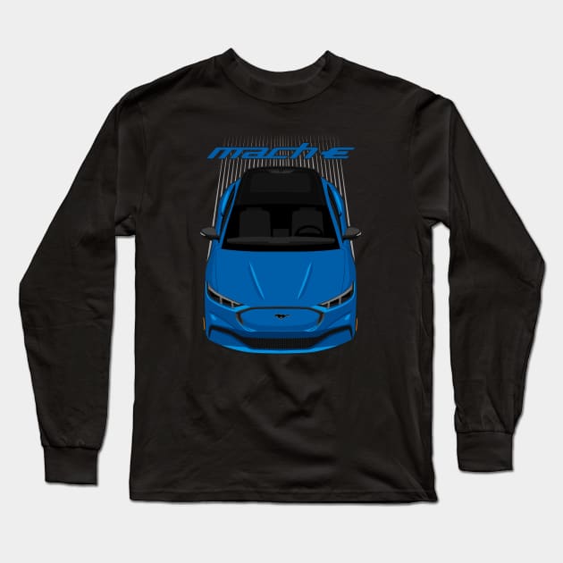 Ford Mustang Mach E SUV - Grabber Blue Long Sleeve T-Shirt by V8social